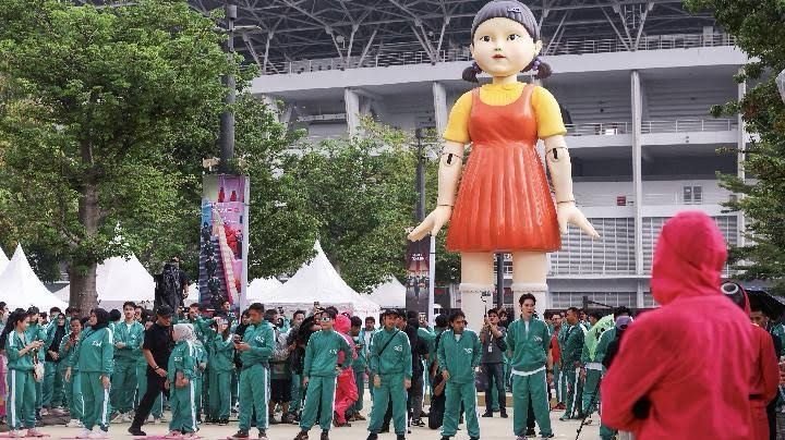 Netflix Squid Game 2, Red Light Green Light Challenge di GBK